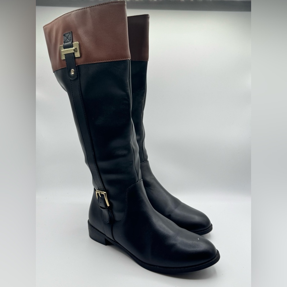 Black and Brown Women's Riding Boots